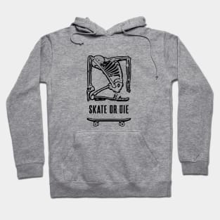 Free Skeleton Skate or Die Hoodie